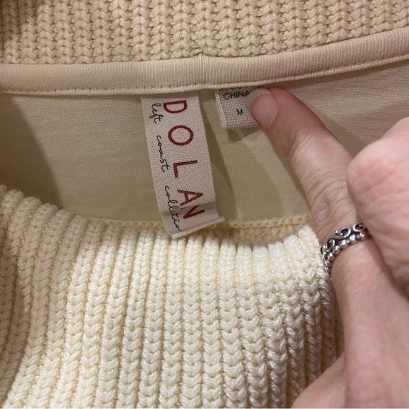 Dolan medium Cream Sweater Cowl Neck - Picture 5 of 12